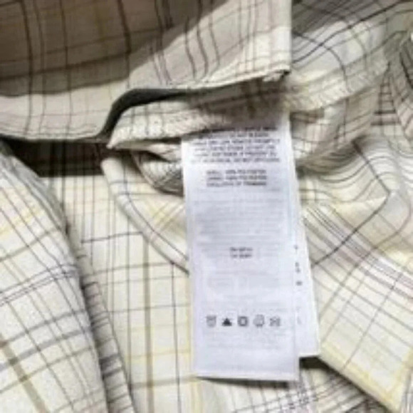 Columbia Omni Wick Mens Size Medium Button Front Long Sleeve Shirt Plaid Tan​​ - Picture 4 of 6